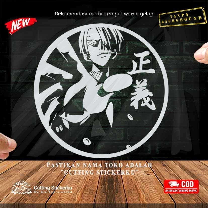 Cutting Stiker Sanji Perfect Variasi Motor Mobil Sticker  Timbul Keren Nyala Dasbor Spakbor Visor Bo