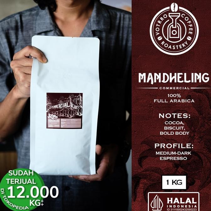 

Biji Kopi 100% Full Arabica Mandheling Roasted Commercial - BEST PRICE