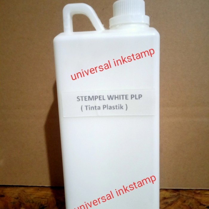 

TINTA STEMPEL PLASTIK WHITE PL / WARNA PUTIH 1 LITER