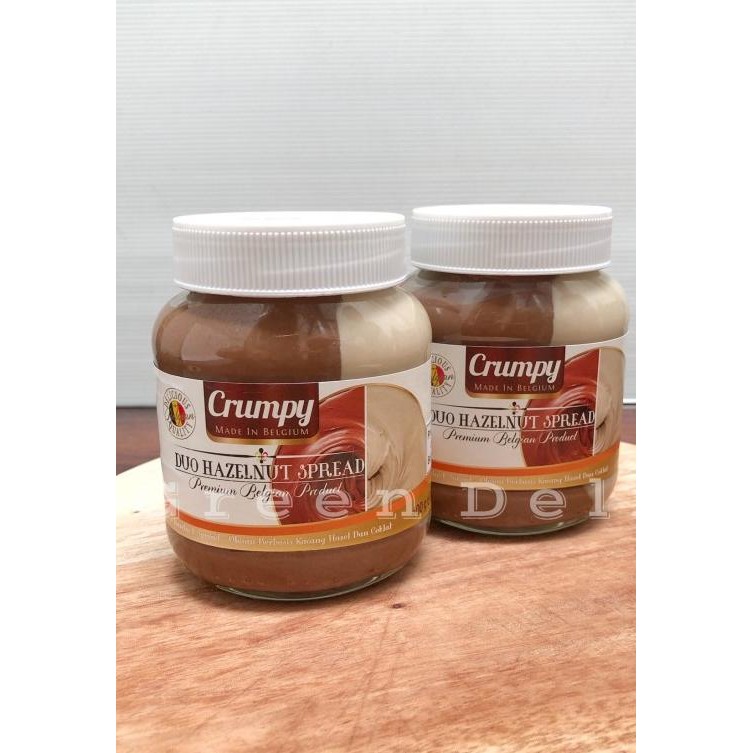 

Crumpy Duo Hazelnut Spread / Selai Hazelnut Coklat 400Gram