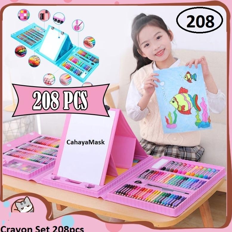 

QV21 Crayon Set 208 pcs/Pensil Warna/Alat Menggambar Terlaris