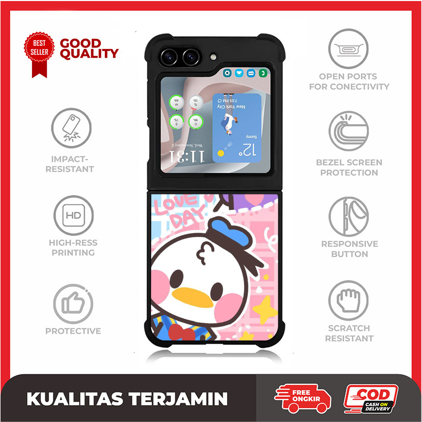 Casing Case Samsung Z Flip 6 5 4 3 , Z Fold 6 5 4 3 5G Donald Daisy AE3432 Hardcase Custom A16