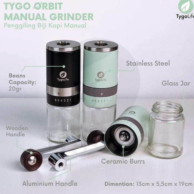

Terlaris Hand Coffee Grinder Manual Burr Tygo Orbit / Penggiling Biji Kopi Ready Stok