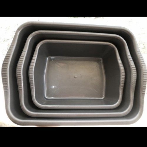 best seller] Baskom Bak Abu Silver Segi Bee Plast Kotak Tempat Surat Bon Nota Resi