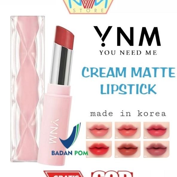 Ynm Cream Matte Lipstick You Need Me Lip Stick Lipstik Original Korea