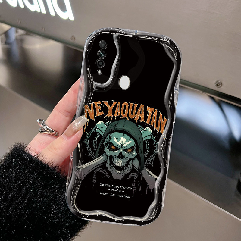 Casing Hp Untuk OPPO A31 2020 A8 Case Casing pola kematian Kasing ponsel Cesing ombak Kesing Silikon