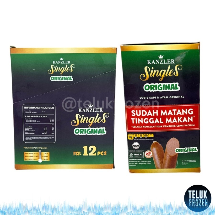 

kanzler singles sosis sapi ayam original 65gr ori 65 g gram beef chicken sausage siap makan halal enak murah 1 BOX isi 12 PCS