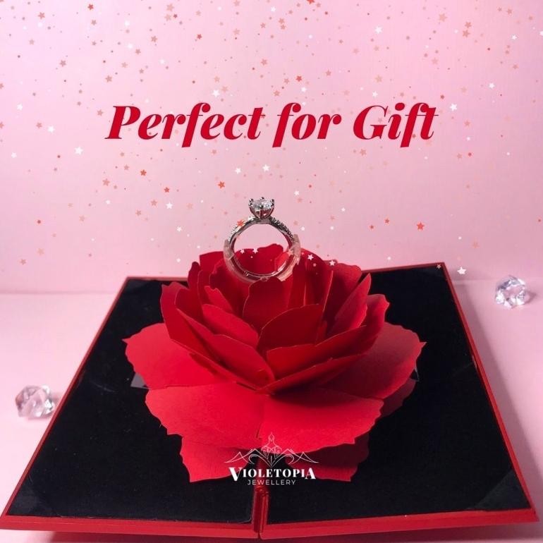 

ORIGINAL [FREE GIFT] 3D Pop Up Rose Ring Box / Kado Ulang Tahun / Kotak Cincin Mawar Lamaran / Tempat Cincin Nikah / Box Cincin / Ring Box / Gift Box Mawar Merah / Hadiah Valentine / Kotak Hadiah / Promise Ring Box / Kado Ulang Tahun / Ring Box Cincin