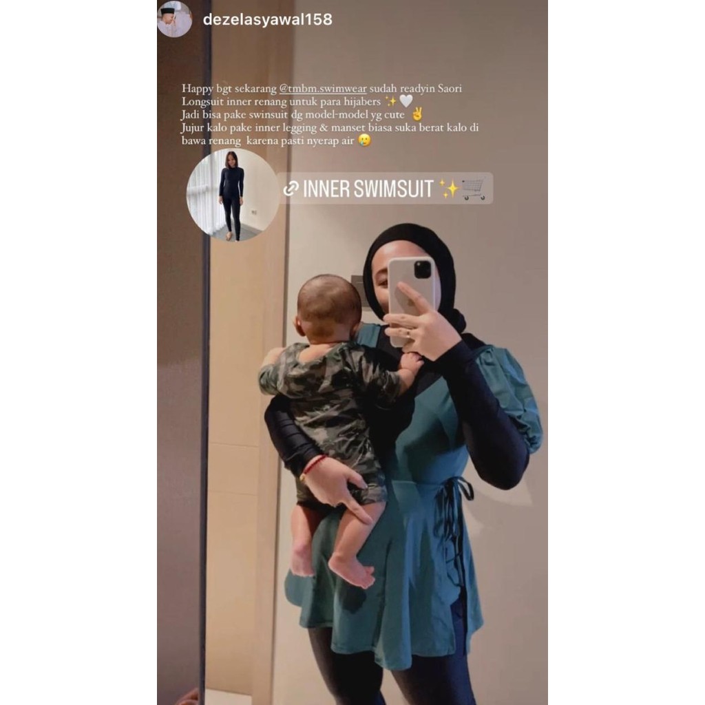 TMBM Longsuit baju renang panjang hijab muslim swimsuit long swimwear '