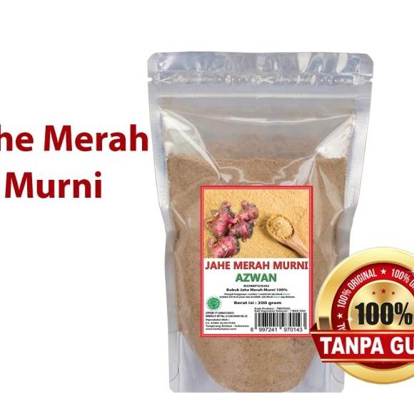 

Bubuk Jahe Merah Murni Tanpa Gula 200 Gram