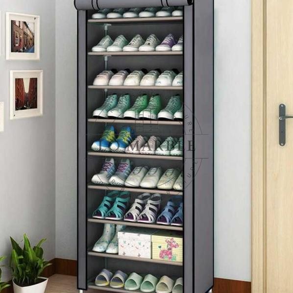 Rak Sepatu Portable 9 Susun Rak Sepatu Rak Sepatu