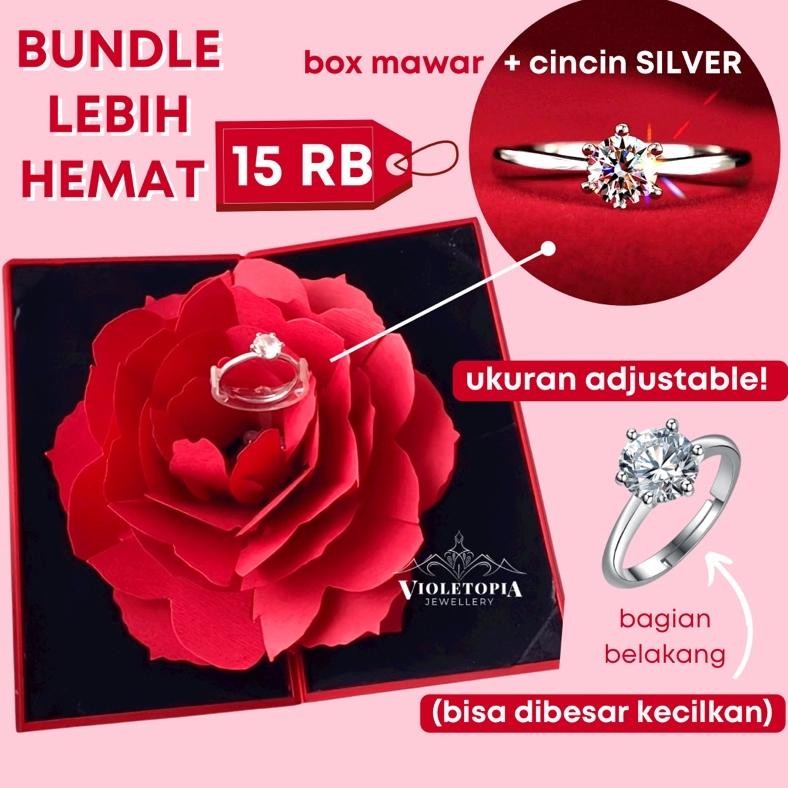

TERLARIS [FREE GIFT] 3D Pop Up Rose Ring Box / Kado Ulang Tahun / Kotak Cincin Mawar Lamaran / Tempat Cincin Nikah / Box Cincin / Ring Box / Gift Box Mawar Merah / Hadiah Valentine / Kotak Hadiah / Promise Ring Box / Kado Ulang Tahun / Ring Box Cincin