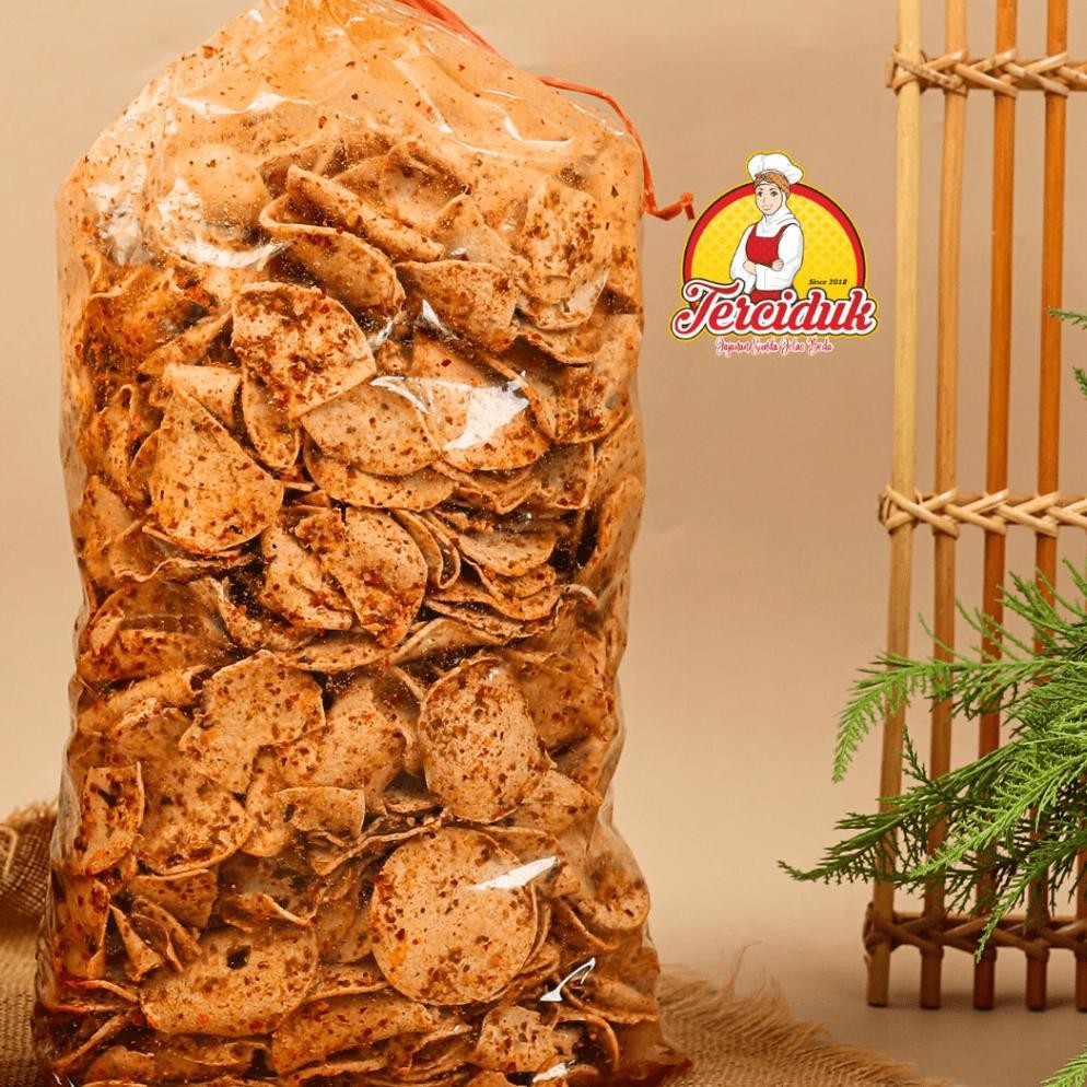 

Buruan Terciduk - Keripik Basreng Bulat Bumbu Pedas Daun Jeruk 500G Premium