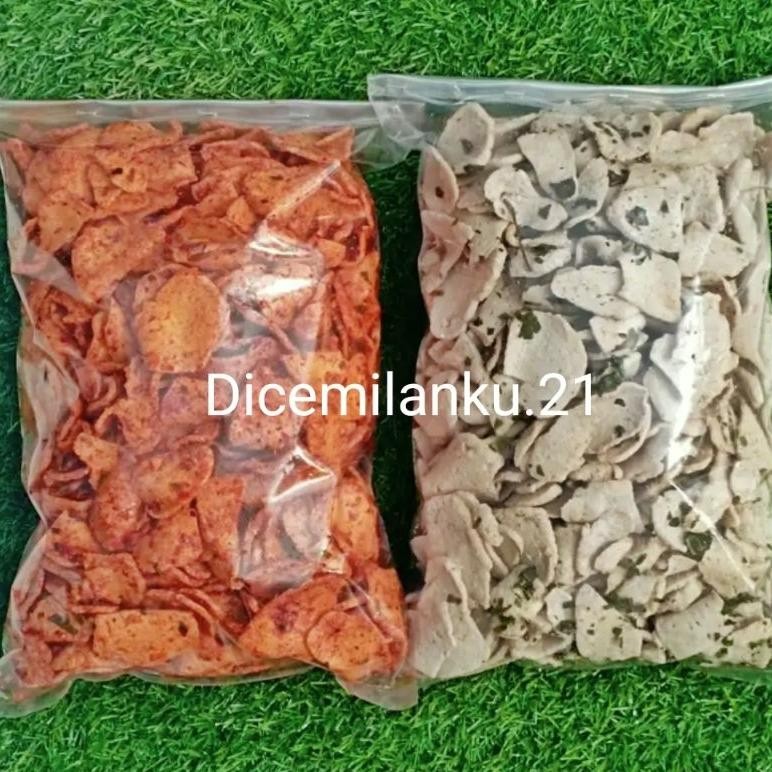 

Flash Sale Keripik Basreng Koin Pedas Daun Jeruk Basreng Kering Keriuk Isi 1.Kg High Quality