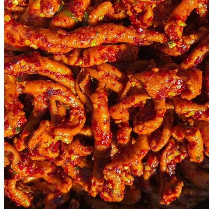 

10.10 Usus Ayam Crispy 500 Gram Pedas Daun Jeruk Cemilan Bandung Grosir