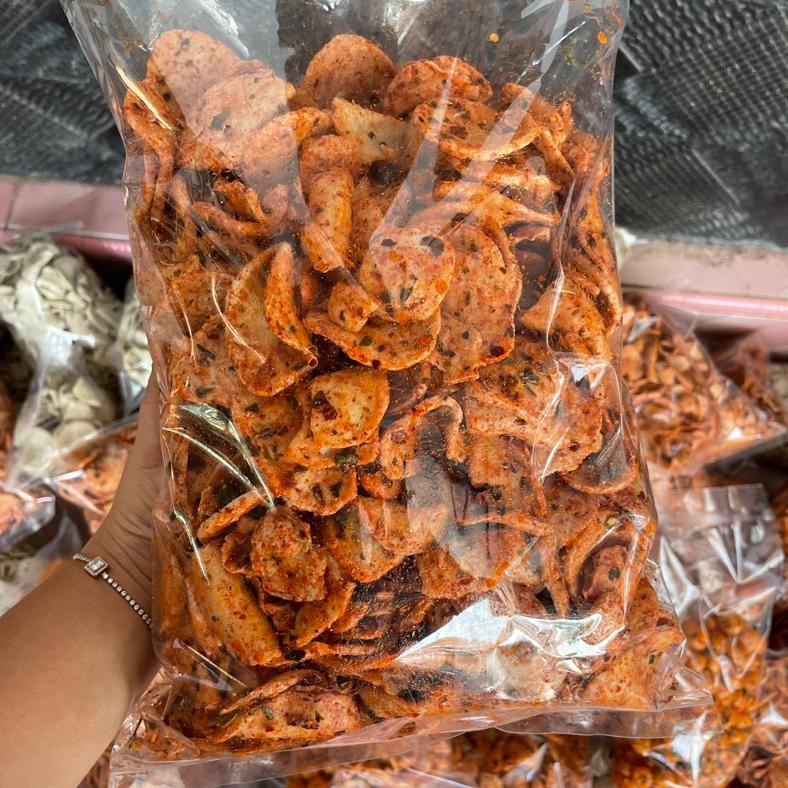 

10.10 [Flash Sale] Seblak Basreng Koin Pedas Daun Jeruk 1Kg | Seblak Basreng Viral Grosir