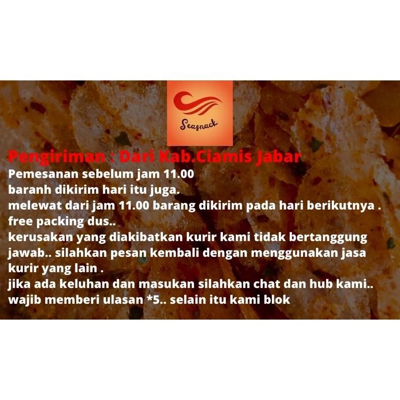 

Original 500Gr (Promo) Keripik Kaca Cikruh Pedas Daun Jeruk Keripik Beling Keripik Koin Grosir