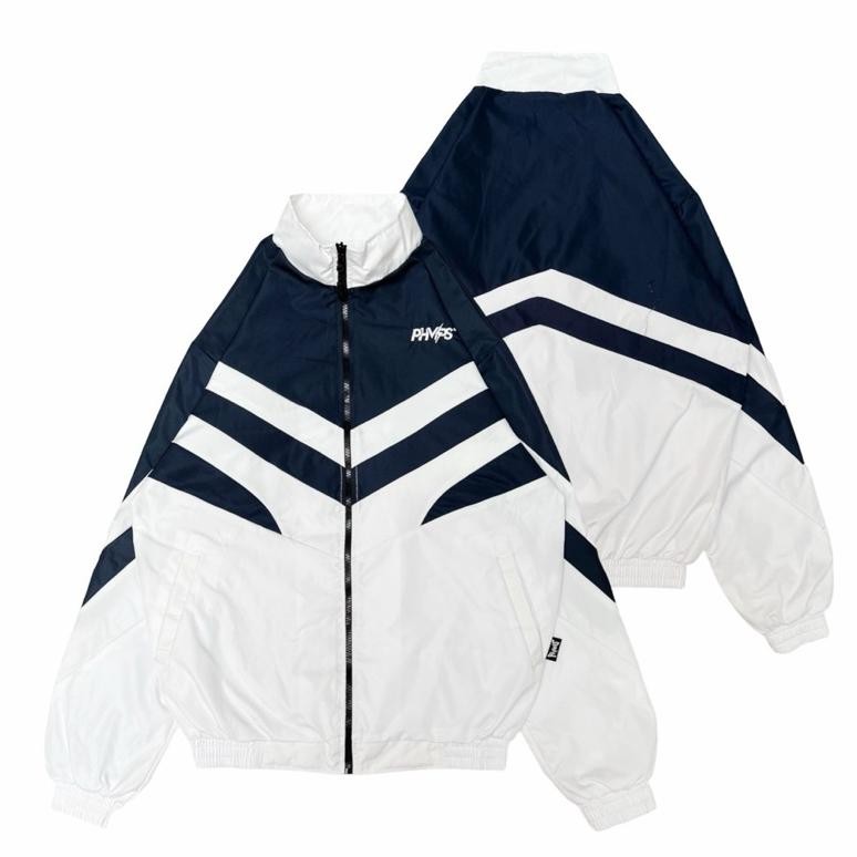 Jaket Winbreaker Pria Keren Retro Navy Suit Wanita Jaket Gyms Jaket Olahraga Jaket Sport