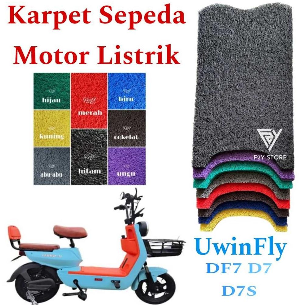 Karpet Sepeda Motor Listrik UwinFly DF7 D7 D7S D7D, Alas Kaki, Pijakan Kaki
