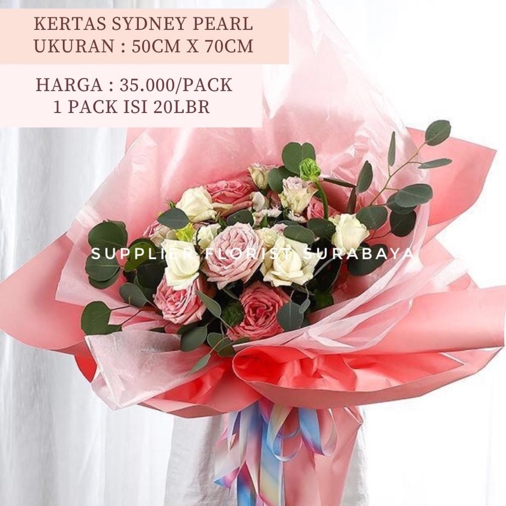 

TERLARIS [1 PACK ISI 20 LEMBAR] KERTAS SYDNEY PEARL 50CM X 70CM KERTAS BUKET BUNGA KOREAN KERTAS KREMES LUNGSUT LUNGSET KERTAS TISSUE UNTUK BAJU SEPATU KUE TART ah-70