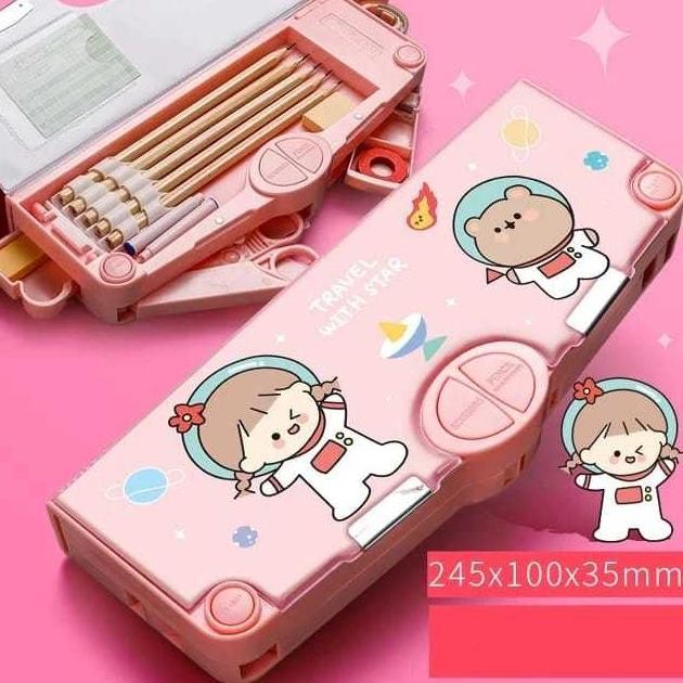 

VIRAL HM28 Kotak Pensil Serbaguna Tempat Kotak Pensil Mekanik Multifungsi Kotak Alat Tulis Tempat Pensil at-126