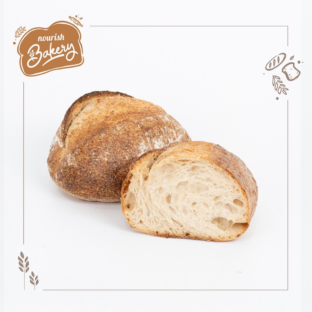 

Country Whole Wheat - 100% Sourdough Country Bread Long Fermentation (Vegan) 600gr