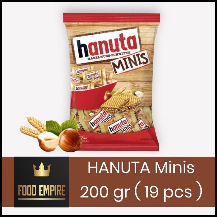 

Ferrero Hanuta Minis 200 Gram | Biskuit Wafer Cokelat Hazelnut