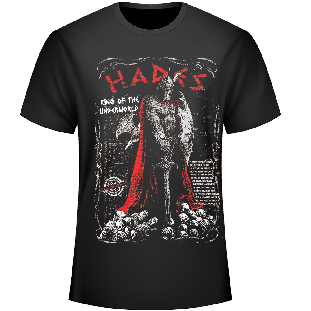 Desain Kaos Gambar Hades Raja Yunani Kuno Dari Dunia Bawah