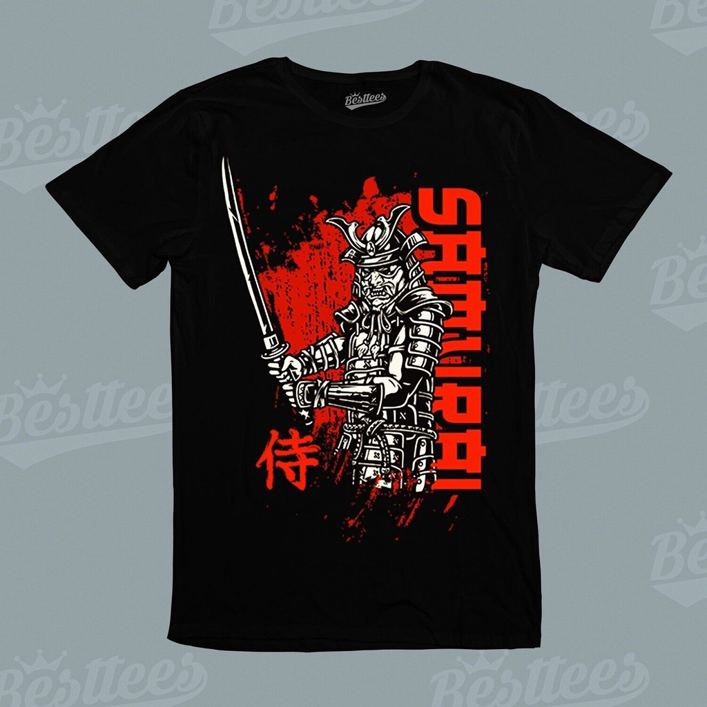 Kidsmenwomen Prajurit Samurai Jepang Kaos Retro Komik Antik