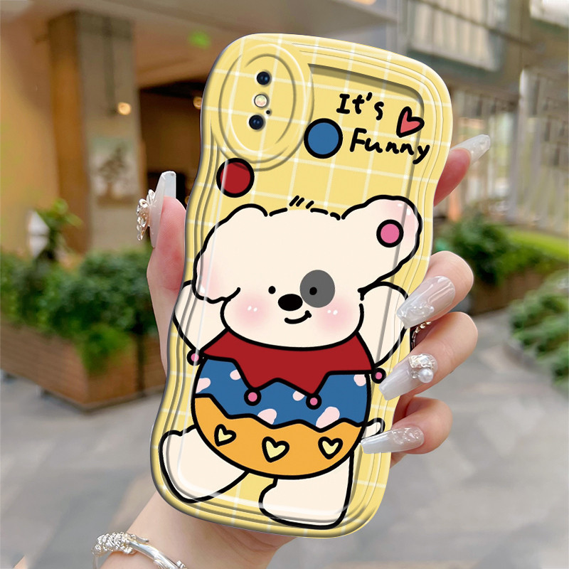 Casing Hp Untuk iPhone X XS Max Xr Case HP anak anjing bermain badut casing Softcase ponsel silikon 