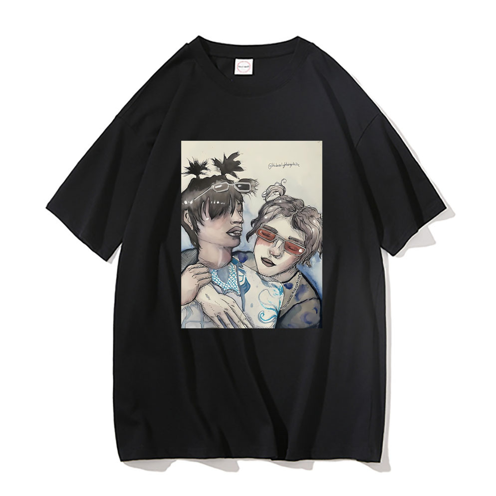 Rapper Ecco2K Dan Tiriskan Geng Fanarts Kaos Pria Grafis