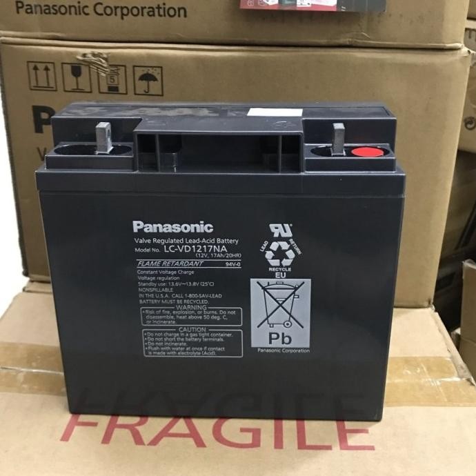 ACCU AKI BATERAI UPS BATTERY KERING VRLA PANASONIC 12V 17AH / 20HR