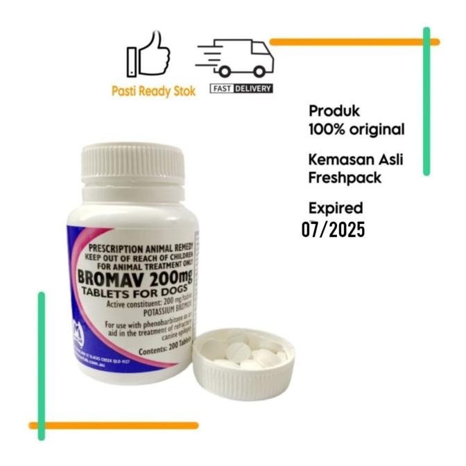 Update Bromav 200 mg Obat Epilepsi dan Kejang untuk Anjing magu90 Juara