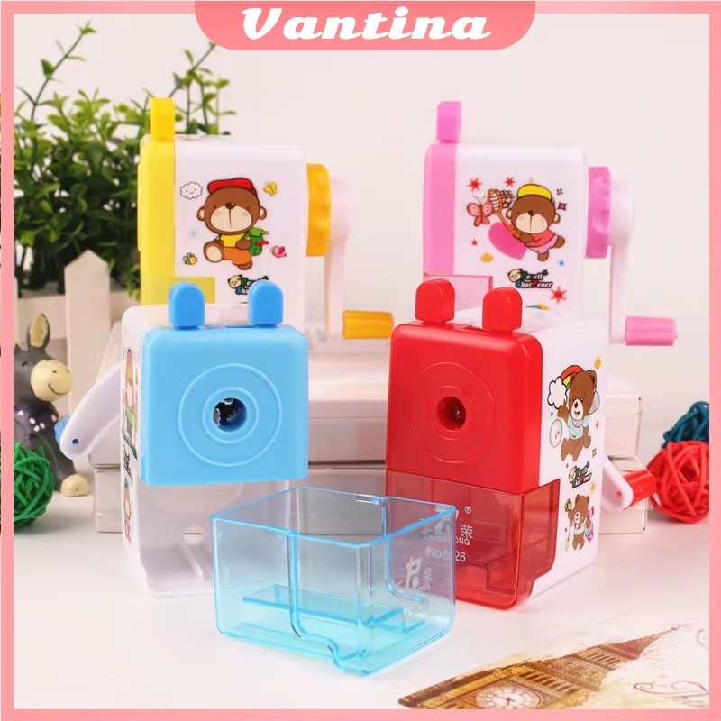 

Rautan putar mini / serutan meja karakter / pensil sharpener murah Lucu Kecil