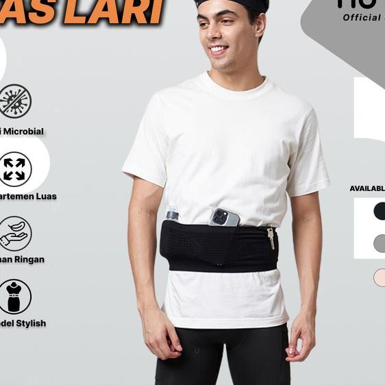 Nu Fit - Running Belt / Tas Pinggang Elastis / Tas Lari Pria Elastis