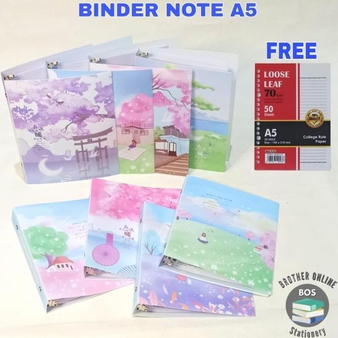 

Amberela - Bos Binder Note A5 Motif Lucu Free Kertas Loose Leaf 50 Lbr/Buku