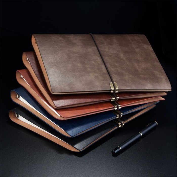 

Amberela - Stat 7 "X9 '' 6-Ring Binder 100 Lembar Kertas Loose-Leaf Anti Tinta