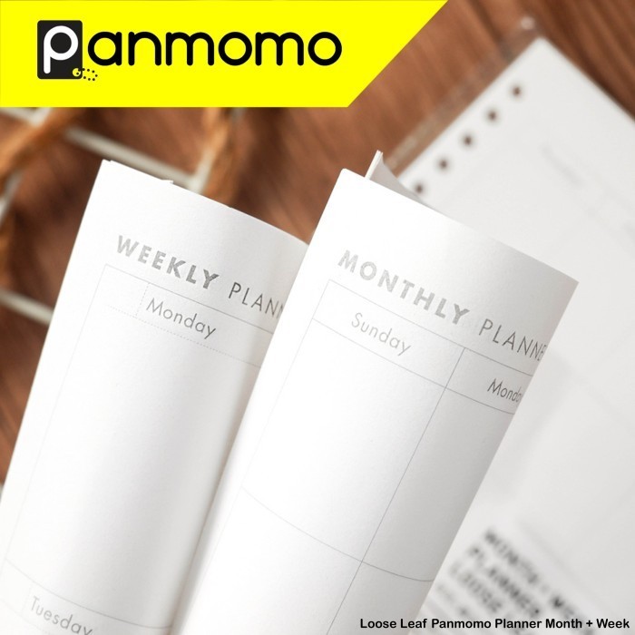 

Amberela - Loose Leaf Panmomo B5 Planner Month + Week -Isi Kertas Refill Binder