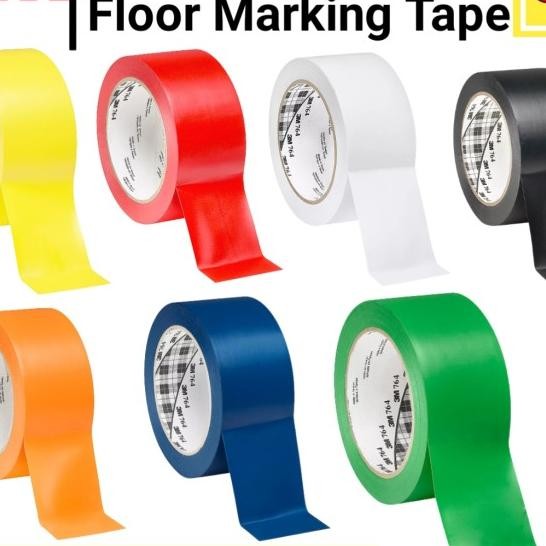 

Lakban Lantai 3M 764 Vinyl Floor Marking Tape Pembatas Rekat 50Mm