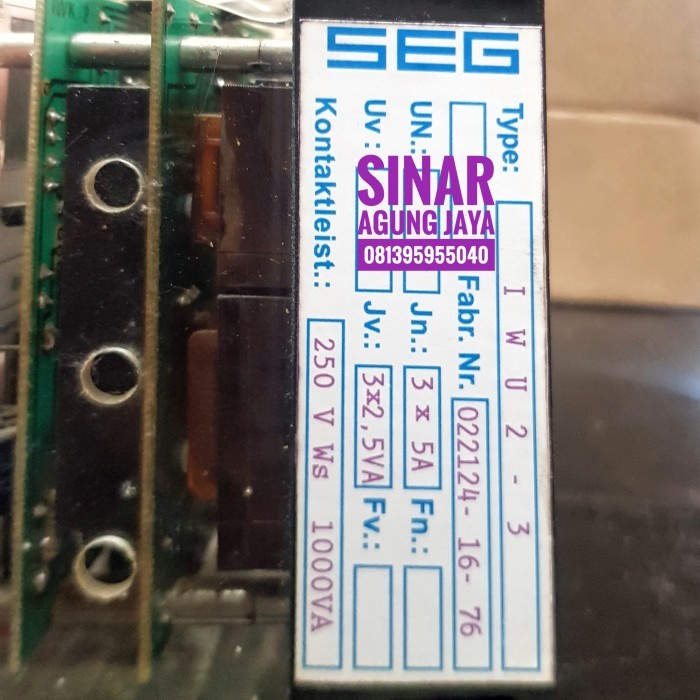 Seg Relay Iwu 2-3 Current Relay Seg Iwu 2 - 3 Sale Stok Lama Genuine