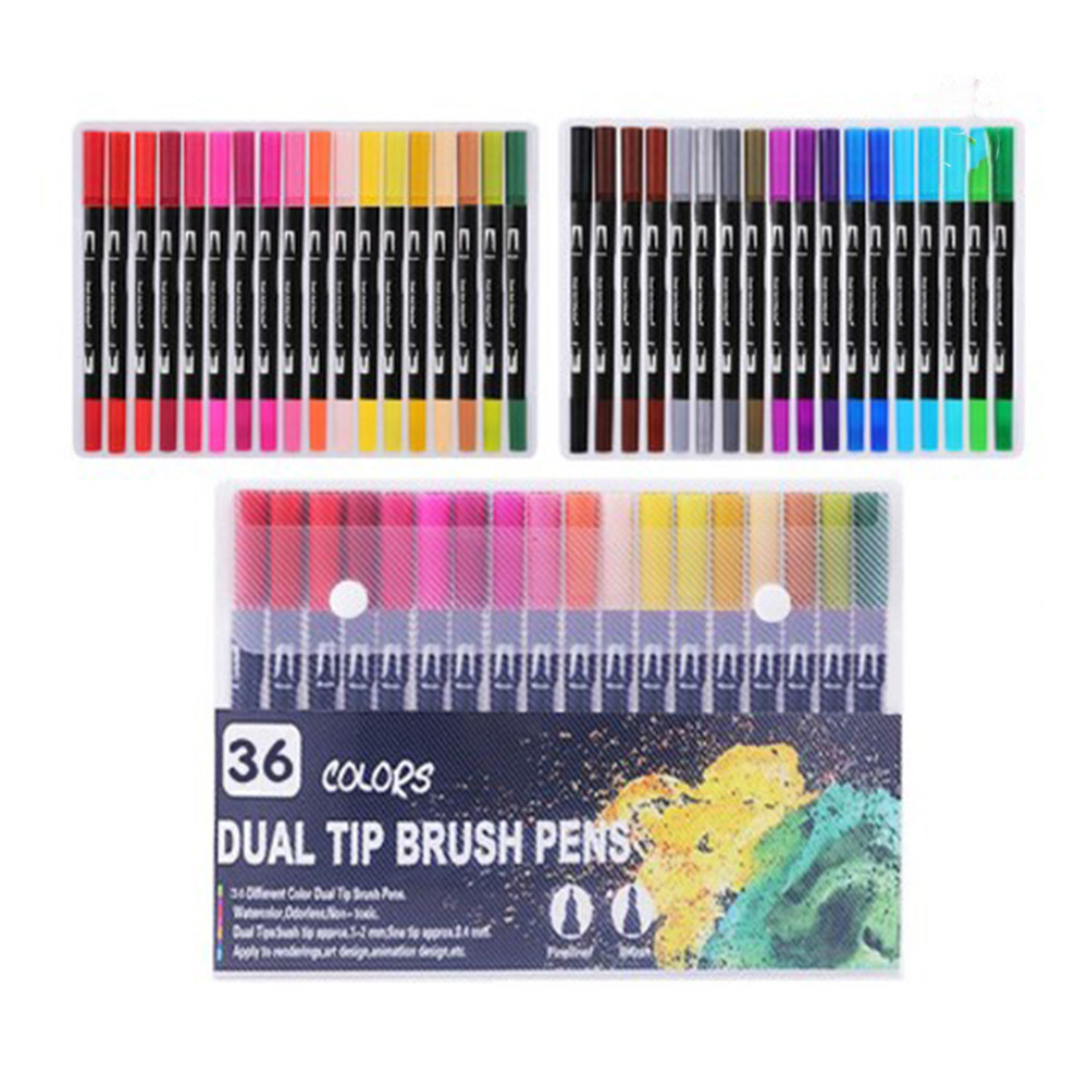 

Kolorowy Spidol Double Head Drawing Pen Fine Art Watercolor Set 36 Color - MKB