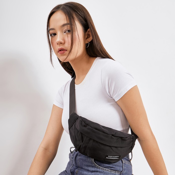 KKV Tas Pinggang Waistbag Casual Satchel Bag Pria Wanita Simple Basic