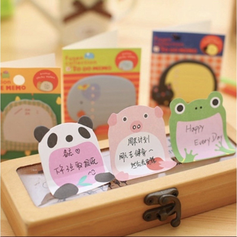 

Sticky Notes Motif HewanTempelan Kertas Catatan Memo Note Karakter Animal Mini Book Karakter