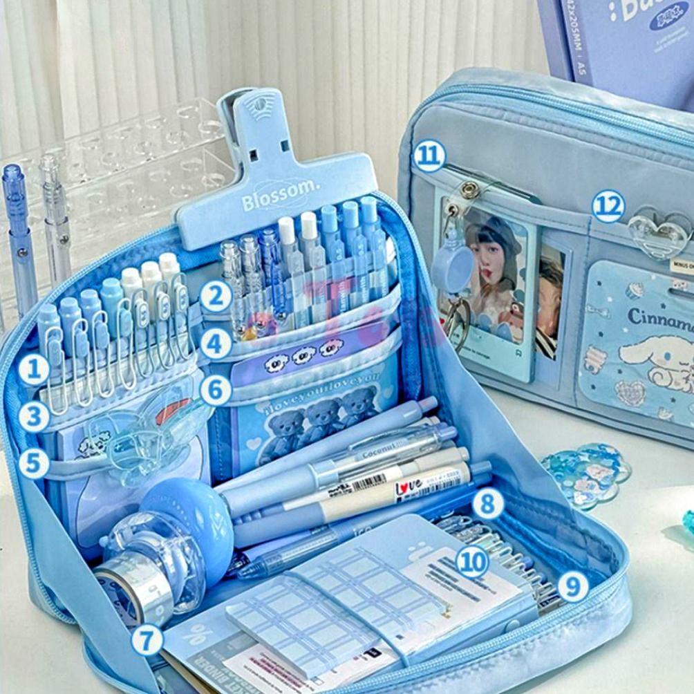 

jk-54 CODTempat Pensil alat tulis Creative Transparan Kapasitas Besar Kotak pensil Tas Perlengkapan Dan Anak Sekolah Kotak Kantor Stationary Bag Premium