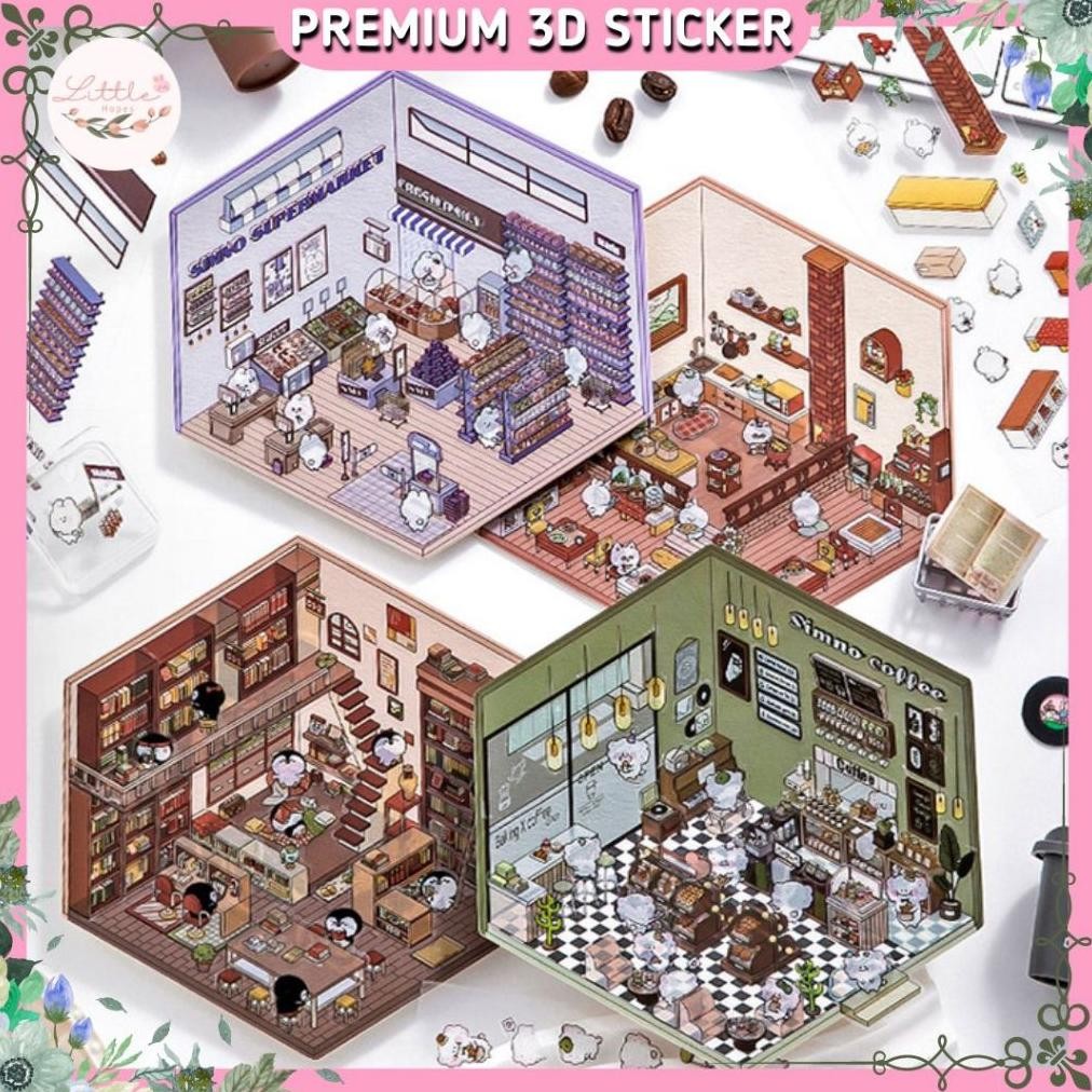 

wes-24 STICKER 3D Premium Satisfying Decoration Landscaping Creative Mainan Anak Unik Lucu COD Viral Korea Berkualitas