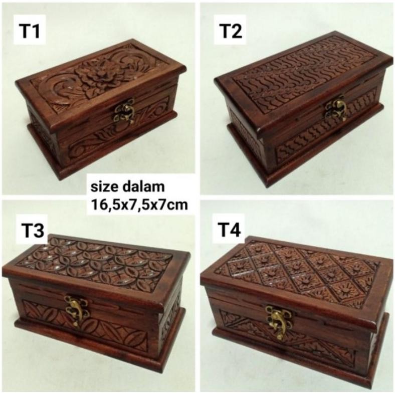 

FUZ-611 kotak perhiasan kayu aesthetic Premium