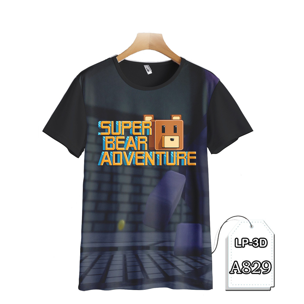 Baju Super Bear Adventure Kaos Anak dan Dewasa Printing 3D LP3D-A829