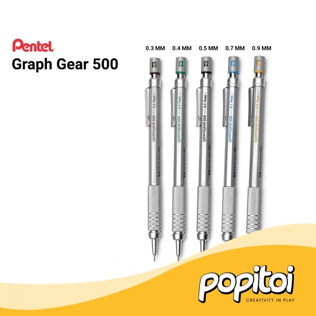 

h-4 Pentel Graph Gear 500 Mechanical Drafting Pencil GraphGear Pensil Mekanik Premium