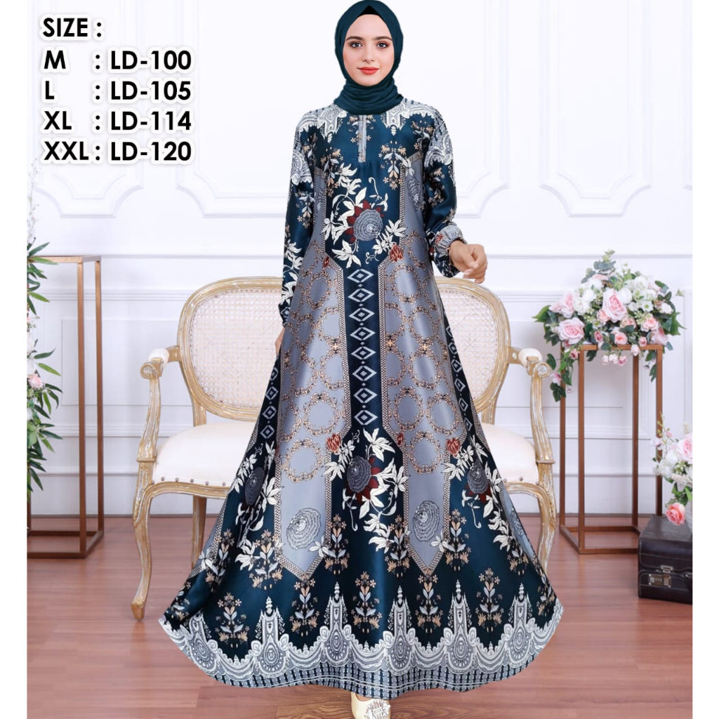 Drees Kekinia Baku Lbaran Baju Gamis Brukat Lebran Gamis Mewah Korean Style Baju Gamis Wanita Terbar