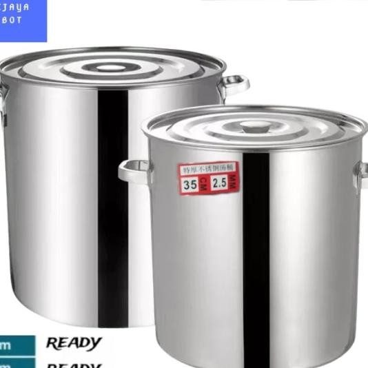 Panci Dandang Stainless Steel | Panci Tong Baso Jumbo Stainless Tebal Varian